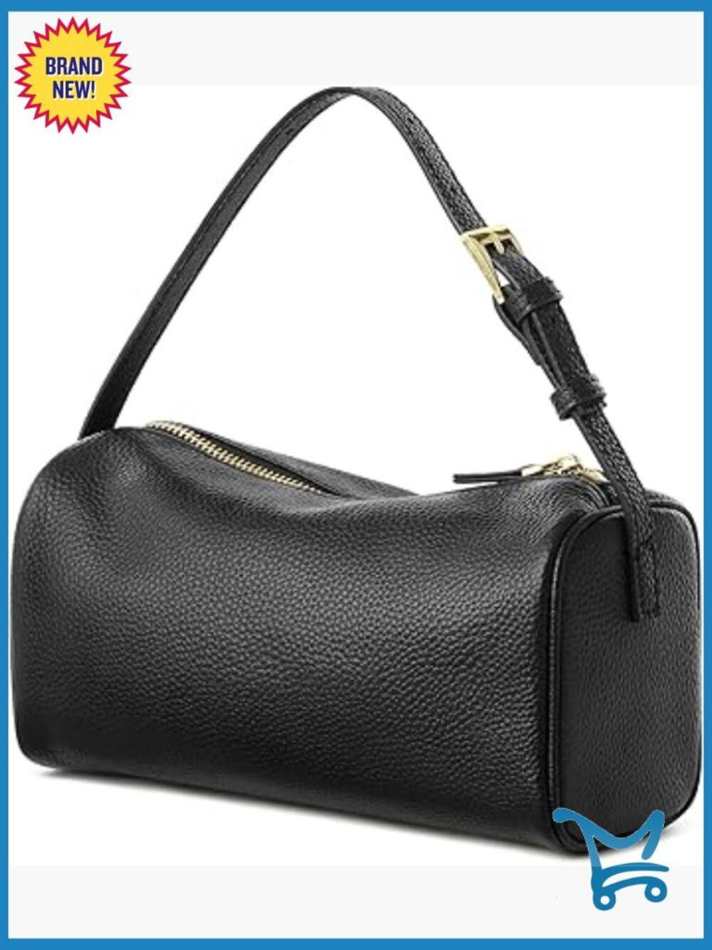 Small Leather Hobo Crossbody Bag with Adjustable Strap, Lightweight Travel Purse